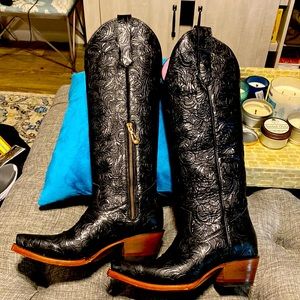 ROCK’EM BLACK TALL KNEE-HIGH BOOTS